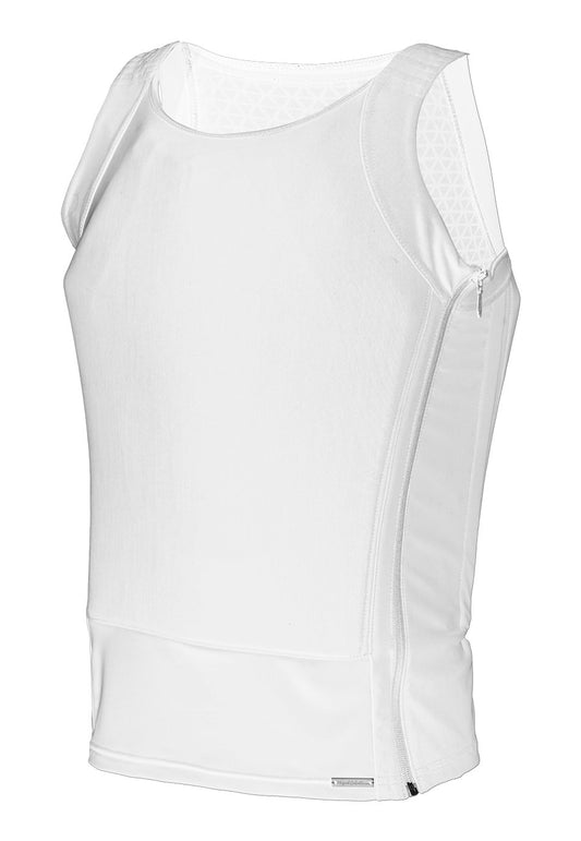 Male White Tank Top Vest + FREE Black Cover